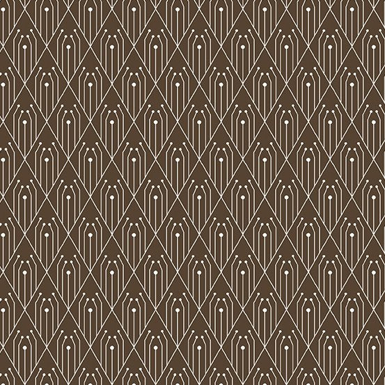 Andover Century Prints Deco Diamonds In Chocolate CS-29-Chocolate