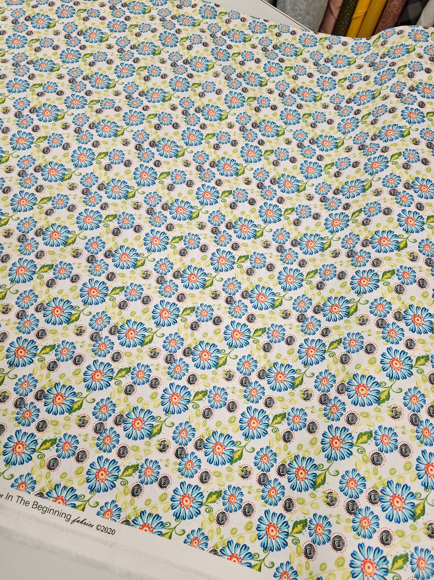 In The Beginning Petit Jardin Flower Dot Blue 7JHR2