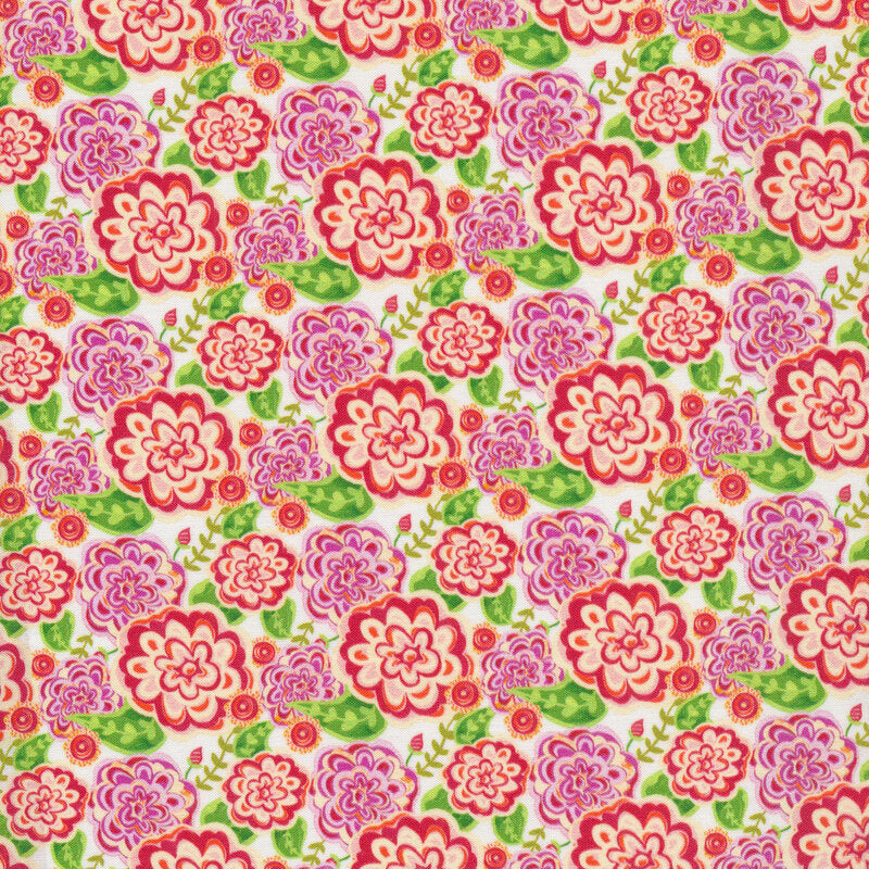 In The Beginning Fabrics Petit Jardin Garden Red 2JHR1