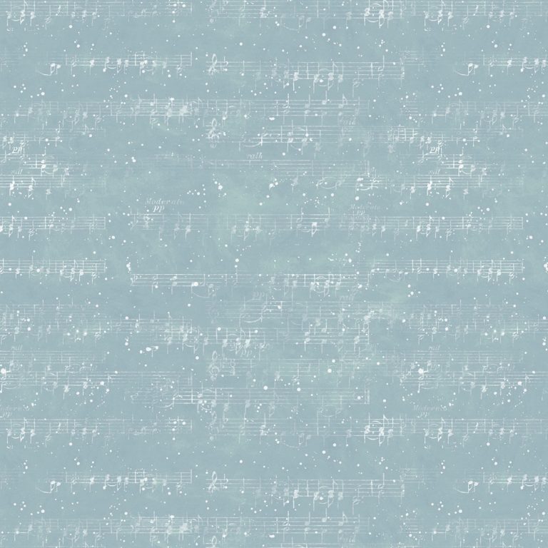 Wilmington Winter Hallow Music Notes Blue 39750-414