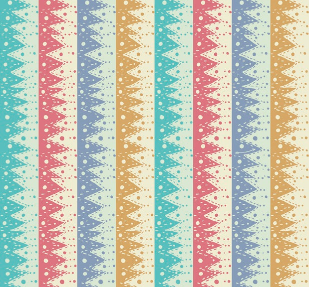 QT Fabrics Fox Trot Ink & Arrow Banner Stripe Multi 1649-28959-X