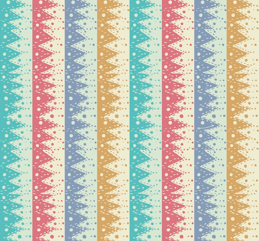 QT Fabrics Fox Trot Ink & Arrow Banner Stripe Multi 1649-28959-X