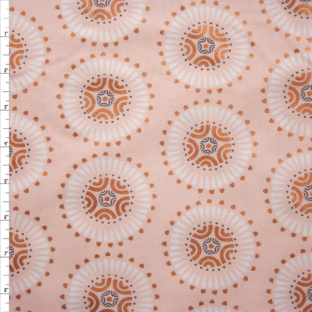 Boundless Fabrics Via Medallions In Copper and Blush 22174 (1003)