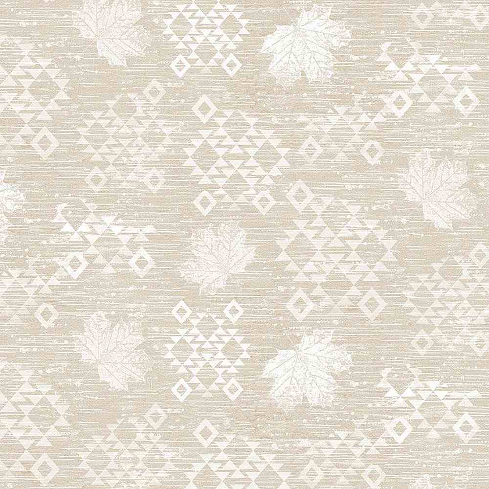 Timeless Treasures Nature The Great Outdoors Leaves & Geo Natural CD1702