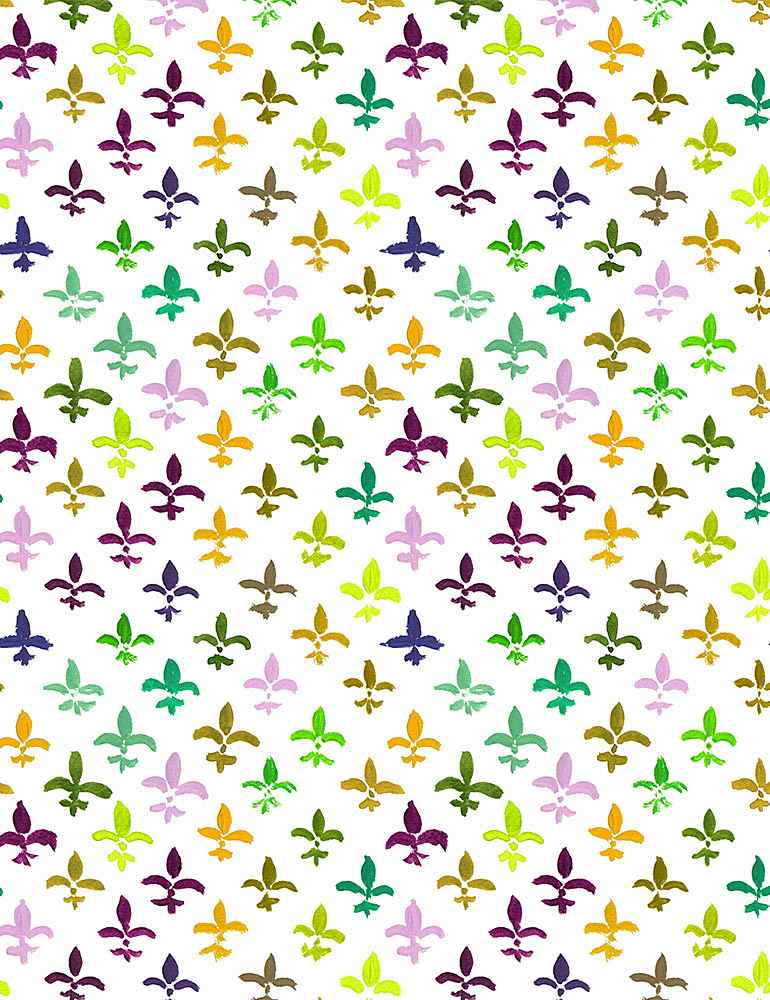 Dear Stella Fleur De Lis Mardi Gras STELLA-DCWR1734 White