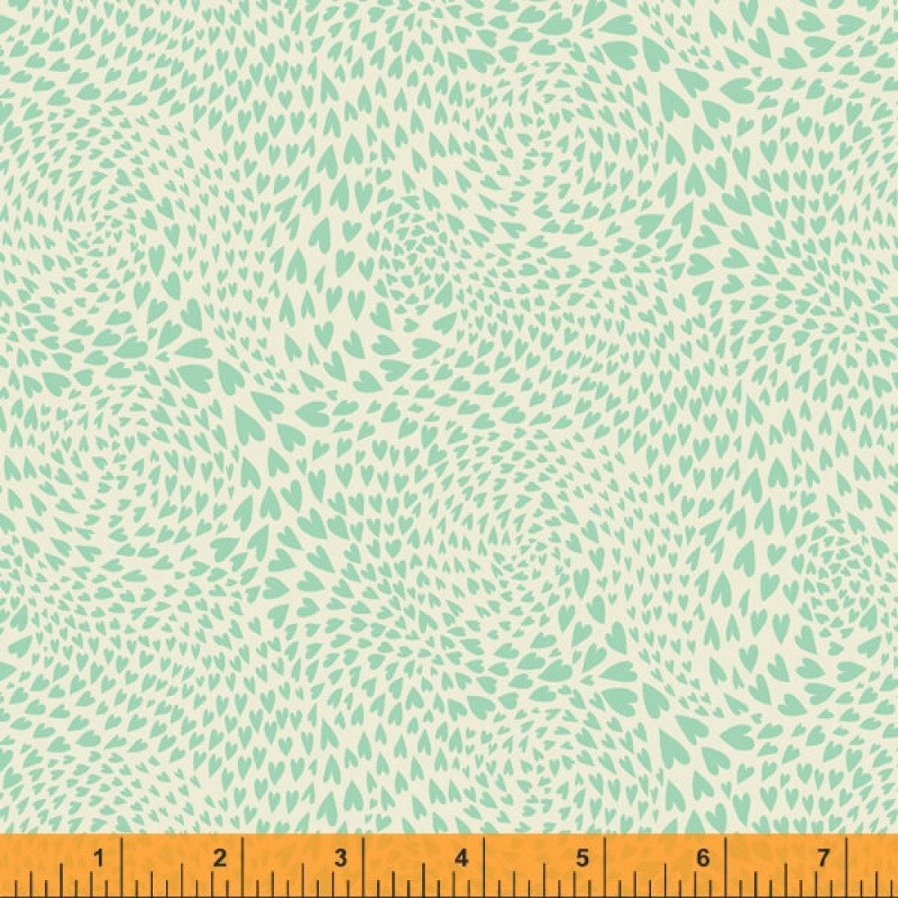 1026 Windham Fabrics Eden Swirl of Hearts Green 52813-14