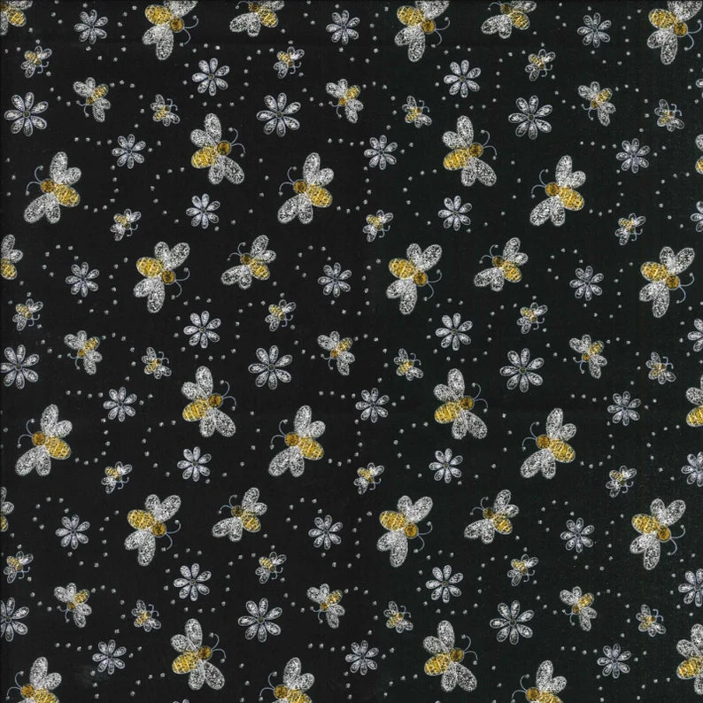 Fabric Traditions Bee's Knees Poplin With Glitter