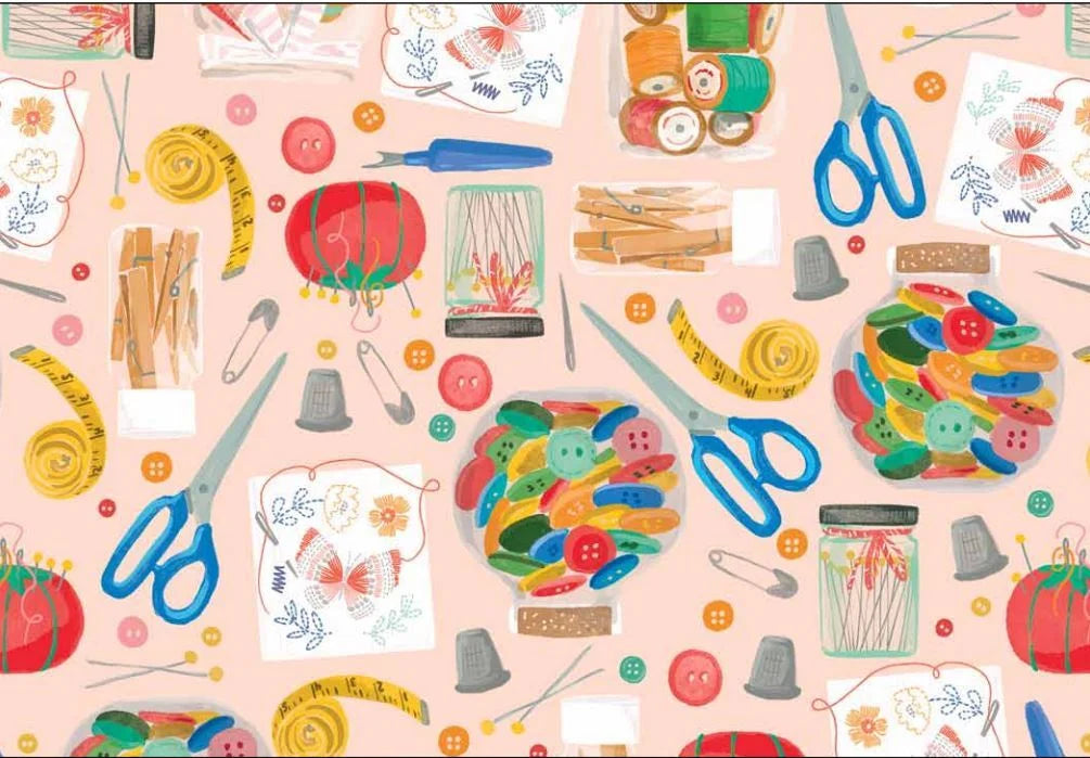 P&B Textiles Stitched with Love Sewing Tools Multi 04653-MU