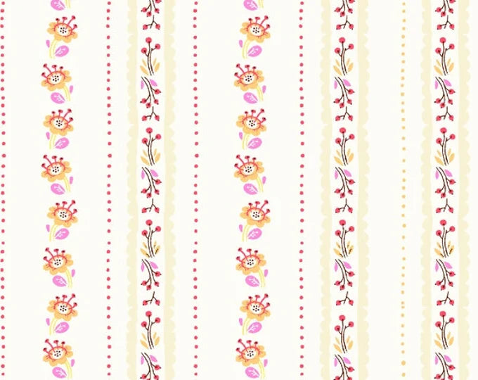 1052 Windham Fabrics West Hill Floral Stripe Lilac 52880-8