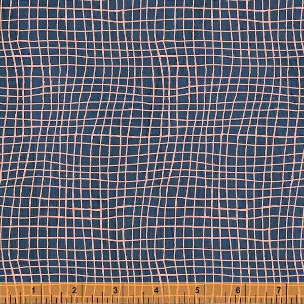 Windham Happy Windowpane Marine Blue 53127-10
