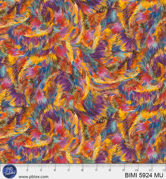 1094 P&B Textiles Bear in Mind Fur Allover Multi BIMI-05924-MU
