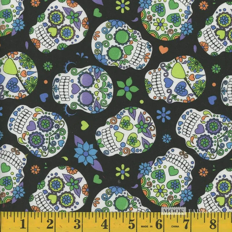 8097 Mook Fabrics Sugar Skull Purple 109821