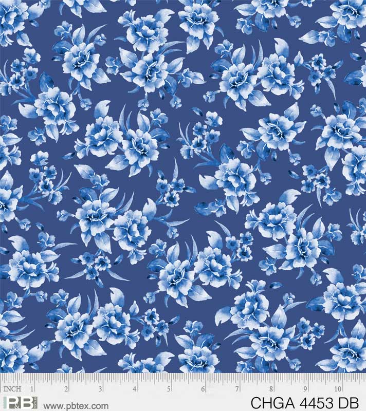 P&B Textiles Chinoiserie Garden CHGA 04453-DB Medium Flower