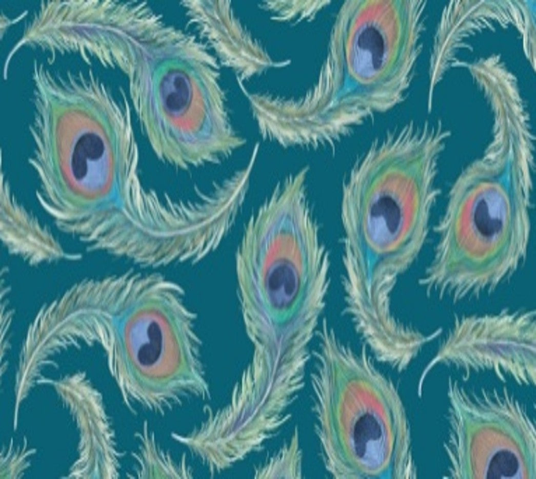 Blooming Peacock Feathers Blue 73327-160018