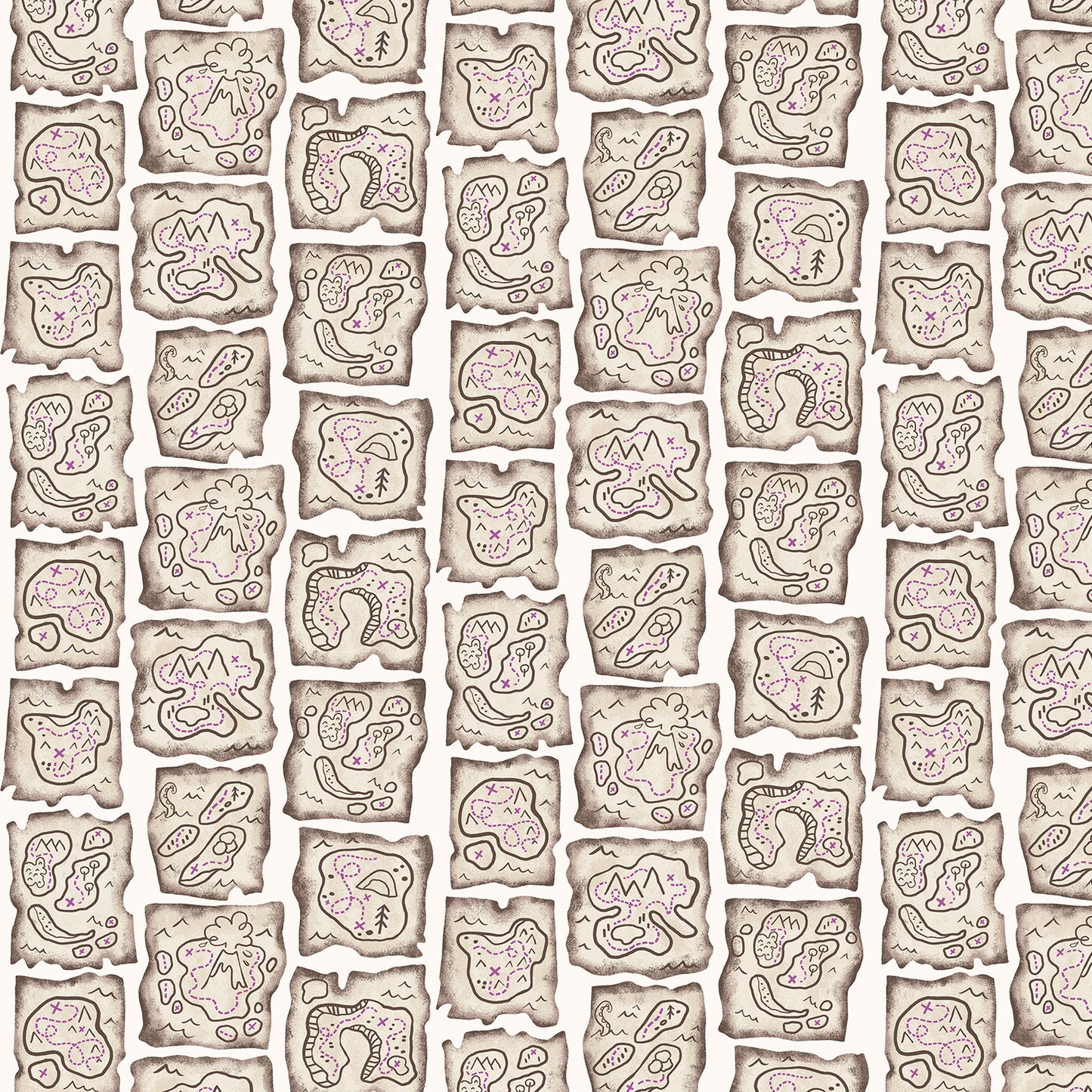 RJR Fabrics Kraken Treasure Map Sand JG102-SA2