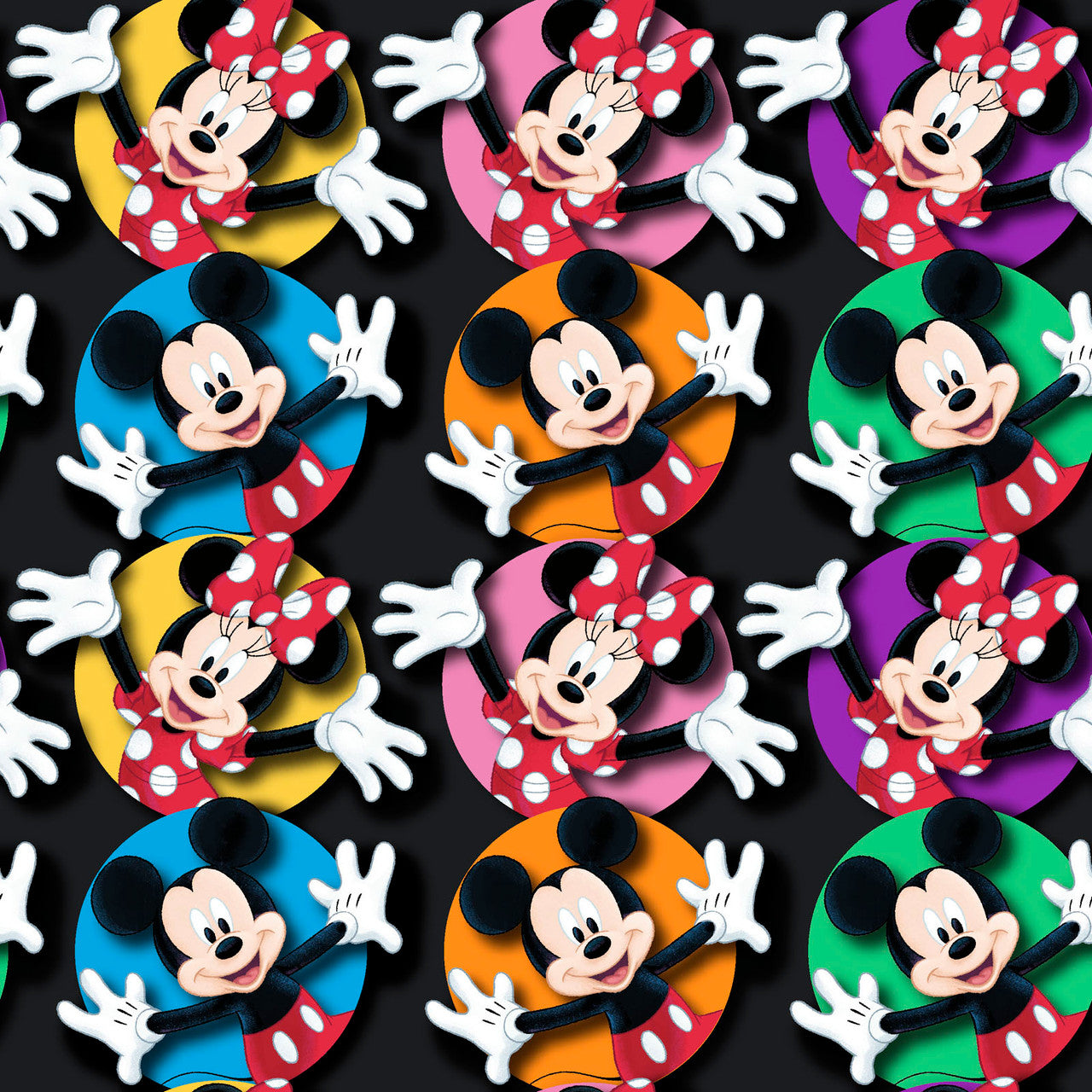 1138 Springs Creative Mickey Mouse & Minnie Mouse Circles SPR80467-A62078
