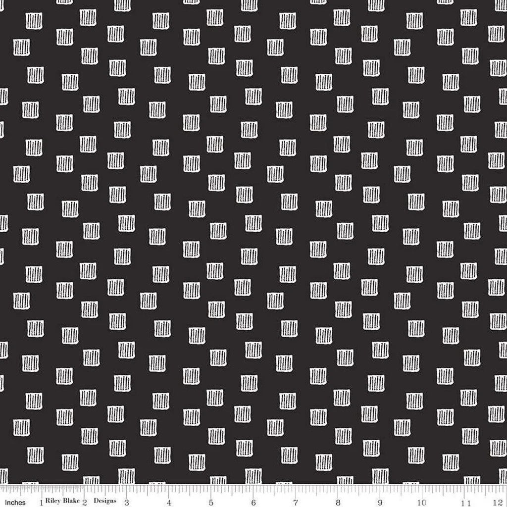 Riley Blake Mad Masquerade Checkered Past C11962 Black