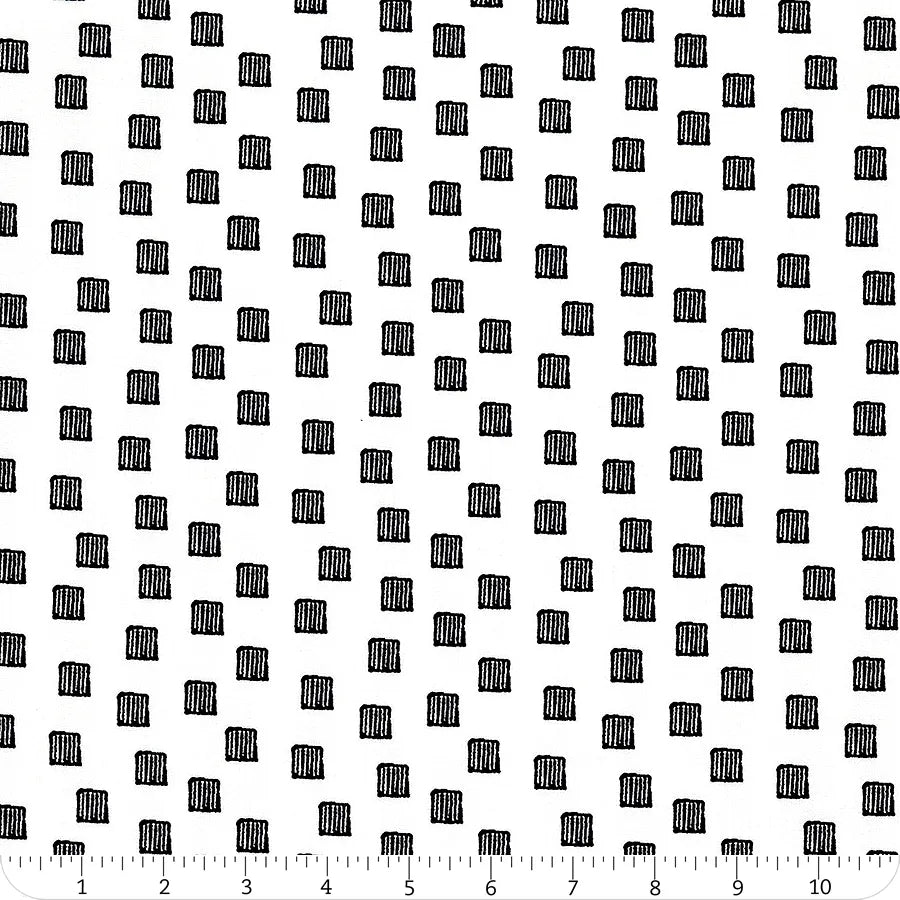 Riley Blake Mad Masquerade Checkered Past C11962 White
