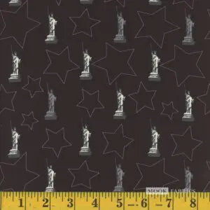8147 Mook Fabrics Statue of Liberty Black 115617