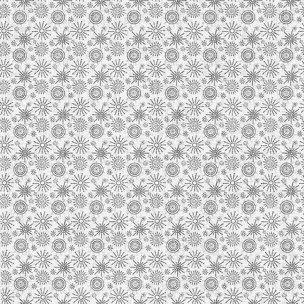 Timeless Treasures Opposites Attract Sun Stitch Pattern Silver CD1683