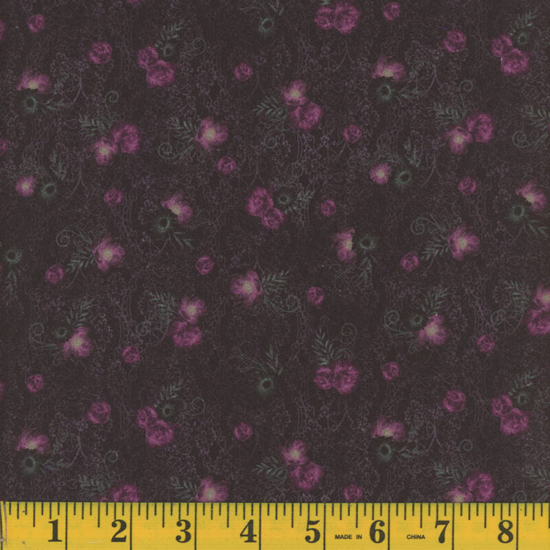 Mook Cheyenne Dark Mauve Flowers 117009