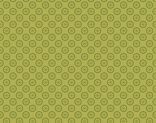 Riley Blake Petals and Pedals Wheels Green C11145