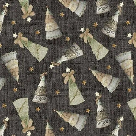 Benartex River's End Tossed Trees Charcoal 6277-11