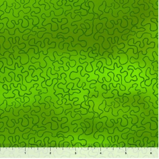 QT Fabrics Steampunk Express Meander Blender Green