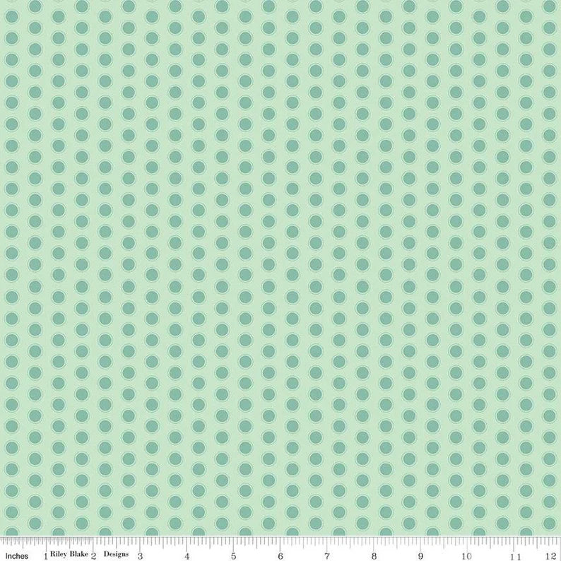 Riley Blake Daisy Fields Dots Mint C12487