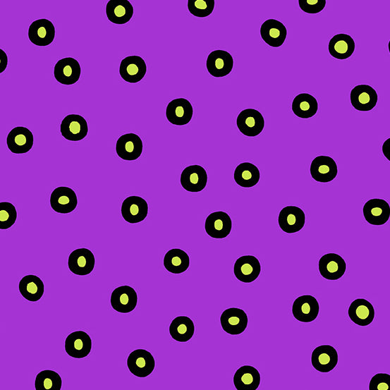 Andover Hocus Pocus by Kim Schaefer Eyes Ultraviolet and Lime Green A-214-P