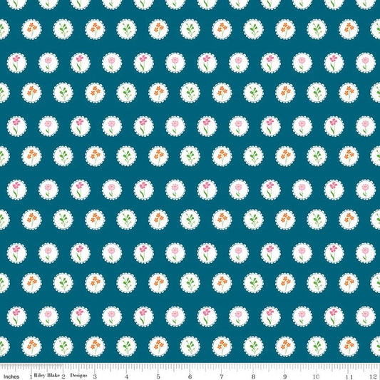 Riley Blake Play Outside Circles Navy C9062