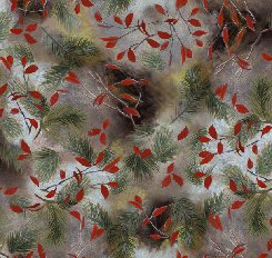 QT Fabrics Timberland Bears 1649-29106-K Leaf Vine