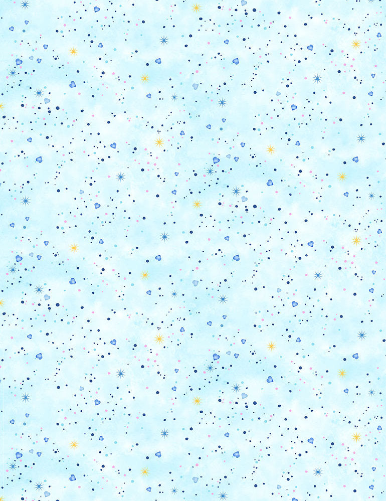 Timeless Treasures Hello Sunshine Little Dots Hearts Stars Sky KATIE-CD1349