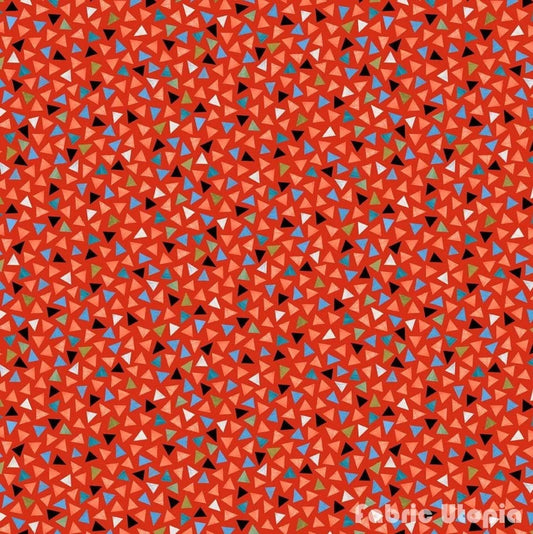 QT Fabrics Cockatoos Triangle Geo 1649-29081-R