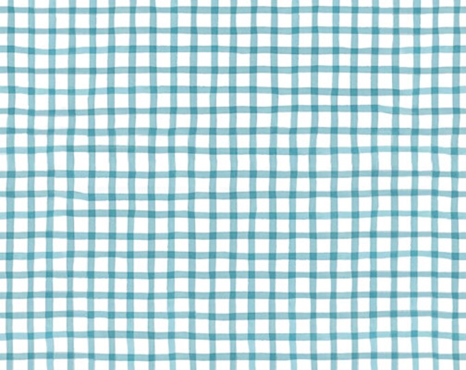 QT Fabrics Set Sail Light Blue Plaid Gingham on White by Christine Anderson