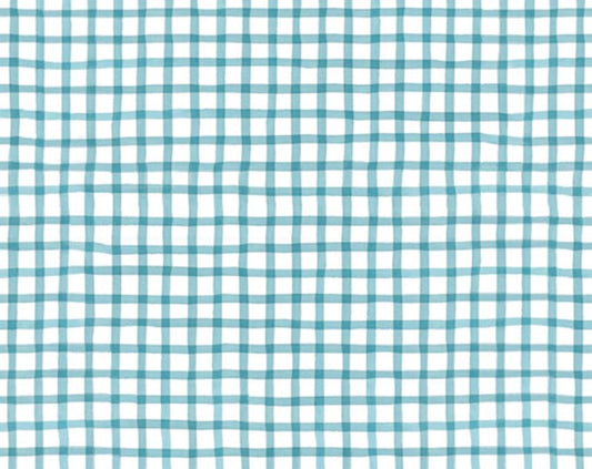 QT Fabrics Set Sail Light Blue Plaid Gingham on White by Christine Anderson