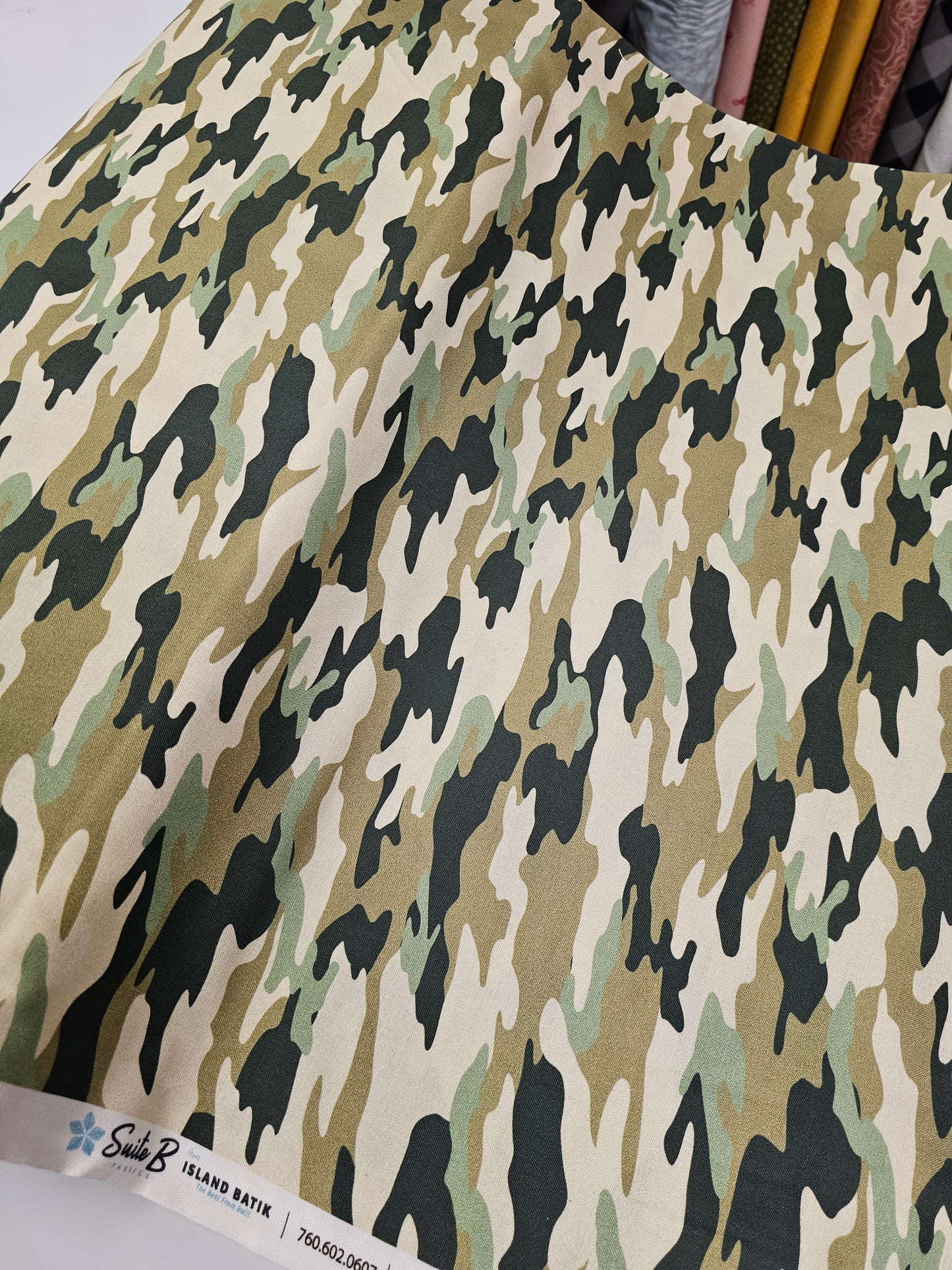 Suite B for Island Batik Welcome Home Camoflauge Brown Tumbleweed 922118059SB