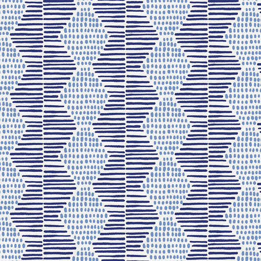 Paintbrush Studio Fabrics Lulu Blue Geo Lines 120-21775