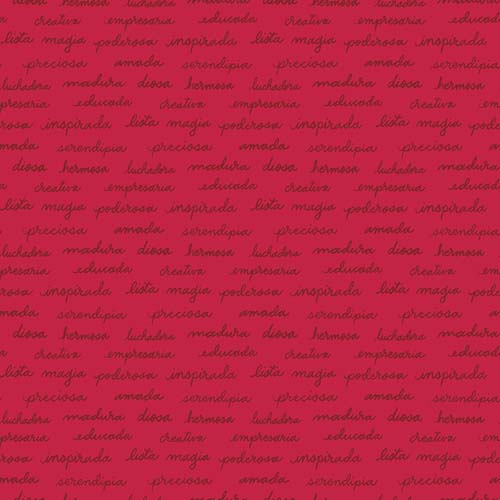 Riley Blake Eleanor Text Red C11716