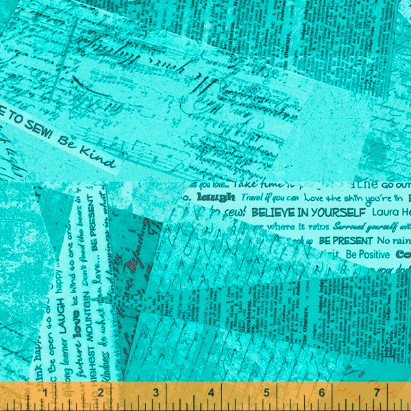 Windham Happy Chances Paper Collage 52695-5 Blue