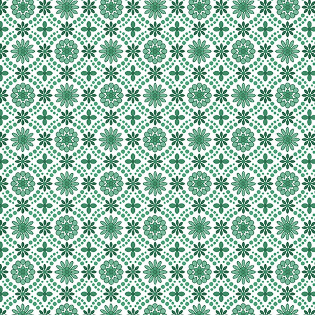 Benartex Spring Hill Farm Wallpaper Medallion Green 13250-44