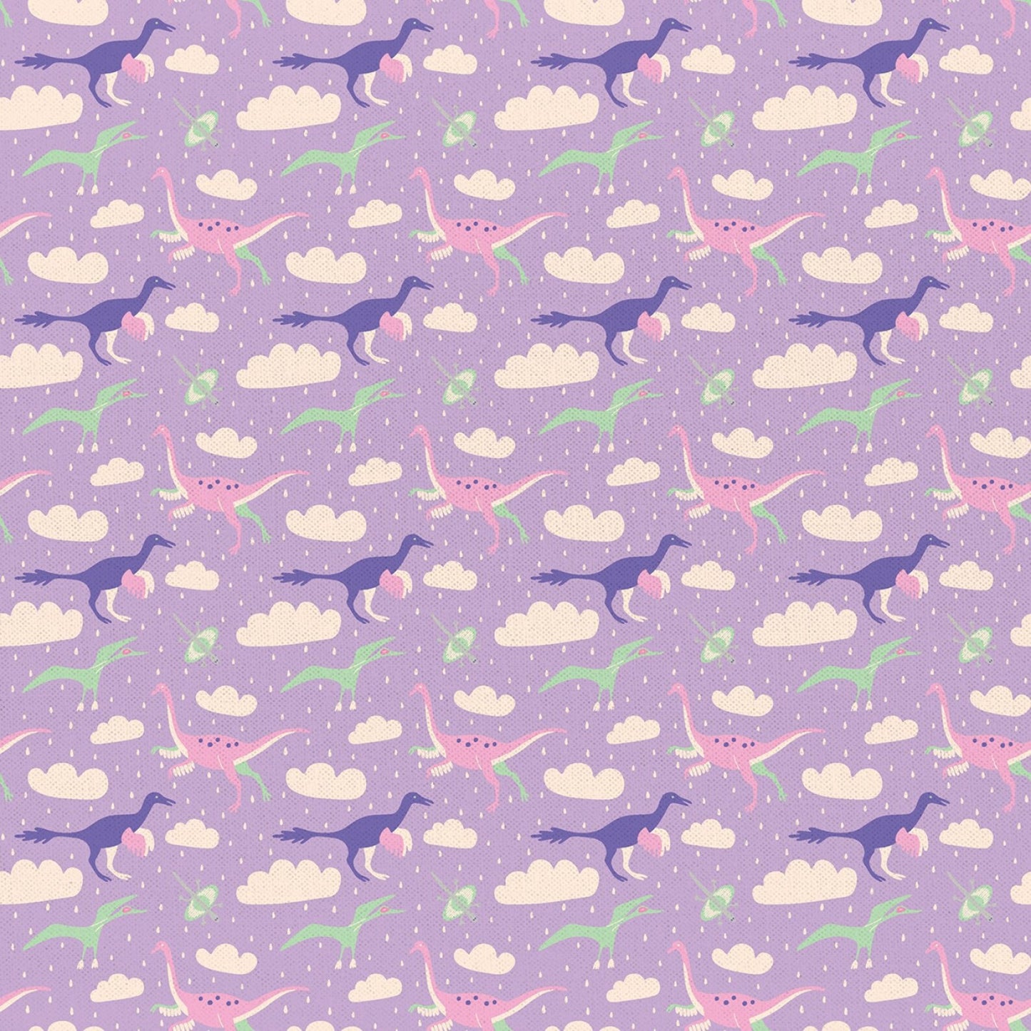Paintbrush Studio Fabric Dinosaur Stories Lilac 120-20293