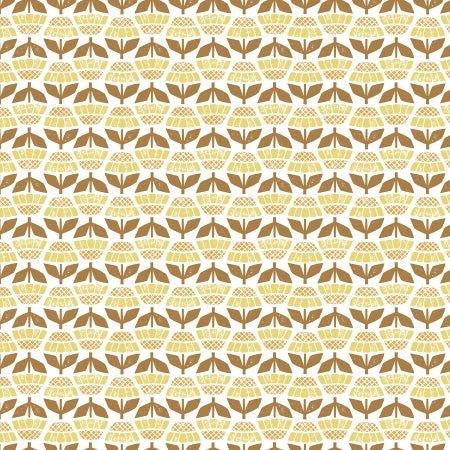 Cotton + Steel Along The Fields Helenium Mellow Yellow LV301-MY3