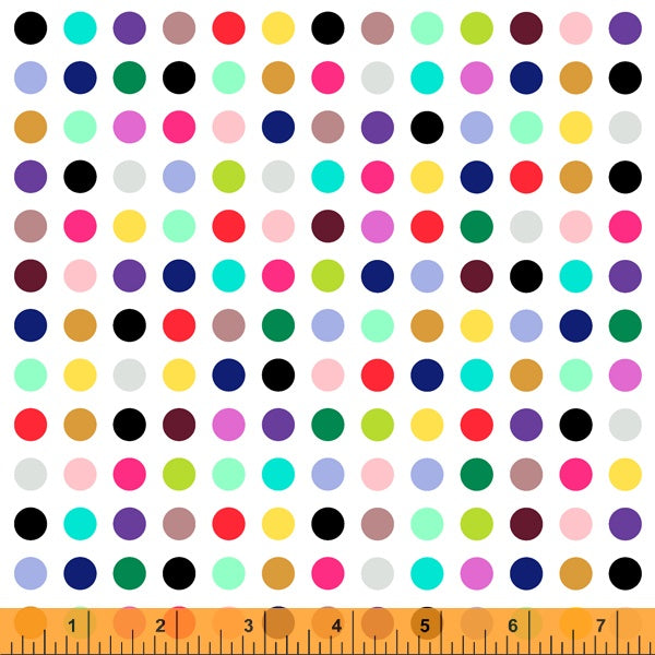 Windham Never Enough Dots Medium Dots White Multi Colored 52945-2
