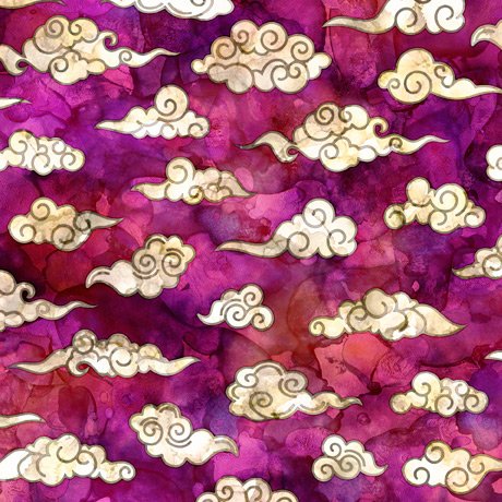 QT Fabrics Moonshadow Clouds 2600-28566-V Purple/Pink