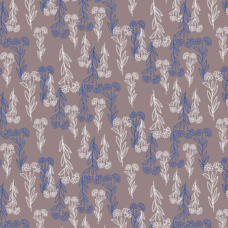 RJR Fabrics Flower Doodles Delicate Floral Gray RJ2002-GY1