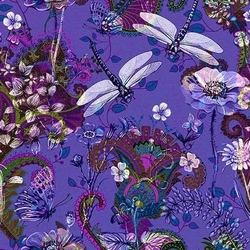 Suite B for Island Batik Essence Main Dragonfly Purple 922001480SB