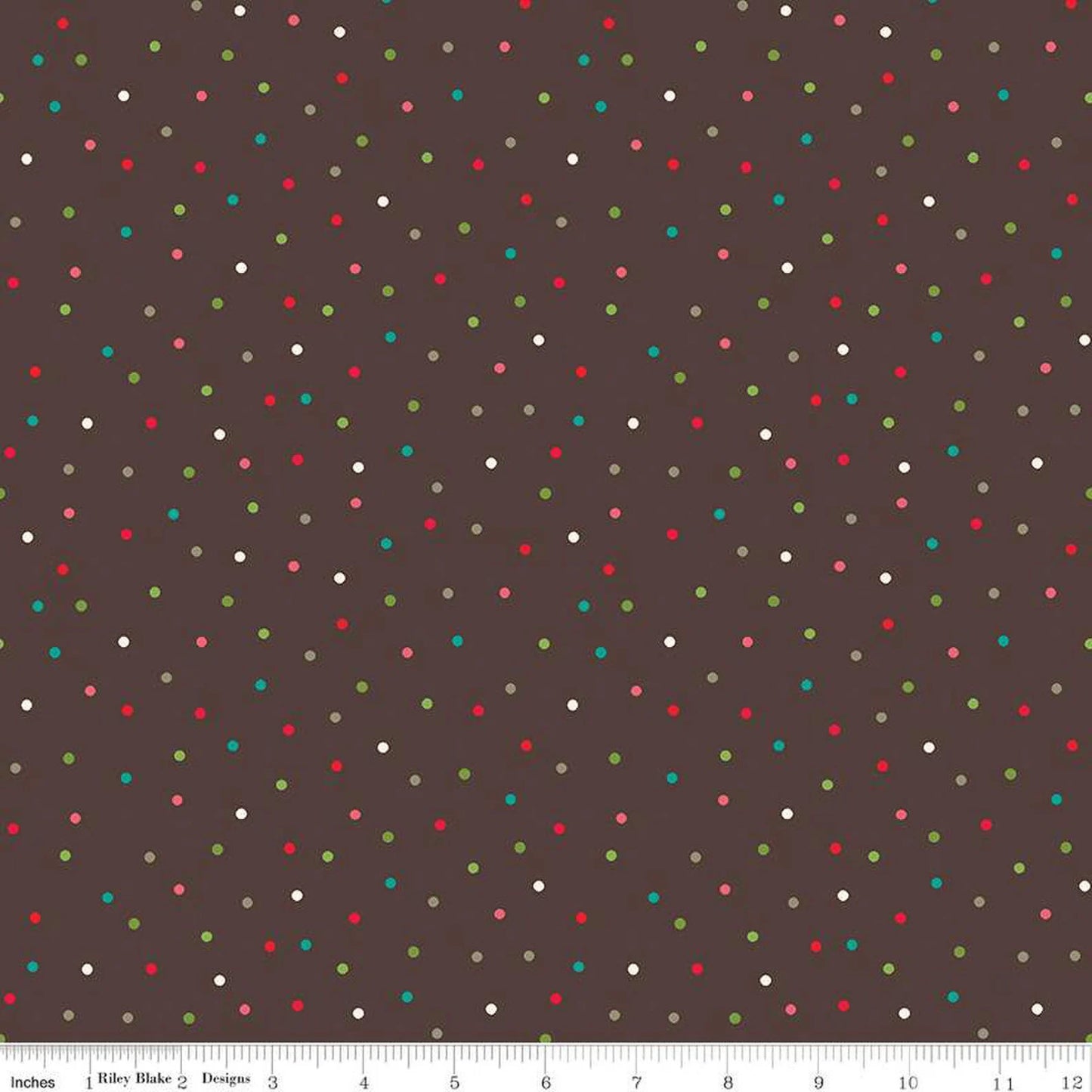 Riley Blake Winter Wonder Dots Charcoal C12068