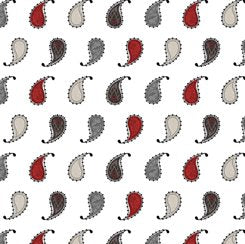 QT Fabrics Marble Mirage Paisley 1649-28314-Z White