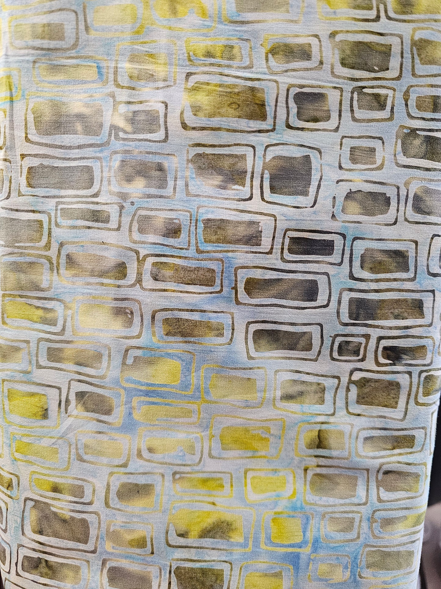 Batik Green and Blue Geometric